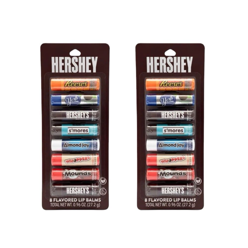 2x Hershey Flavored Lip Balm 8 Pack .96 Oz Each